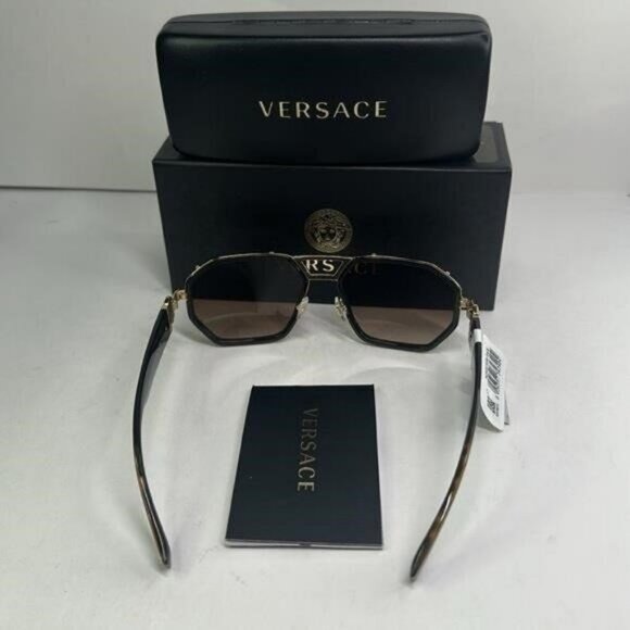 - 💯- New Authentic Versace Brown Gradient Geometric Sunglasses VE2228 1002… - Picture 6 of 14
